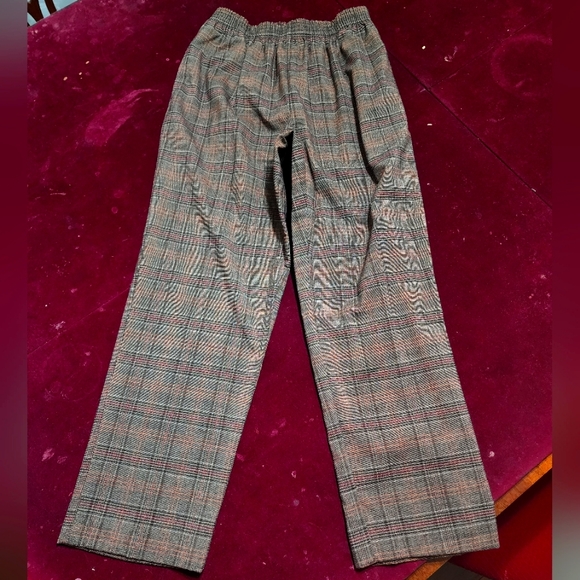 NWOT ... Bonworth Pull-On Trousers / pants in Brown Plaid - Picture 2 of 9
